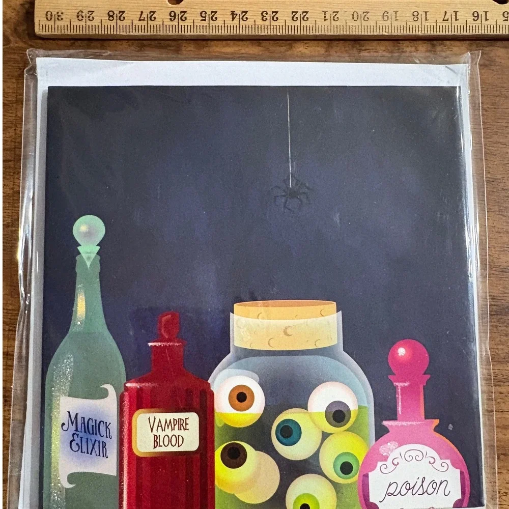 2 Halloween Haunted House & Potions Witch New‎ Treasures Pop-Up Greeting Cards